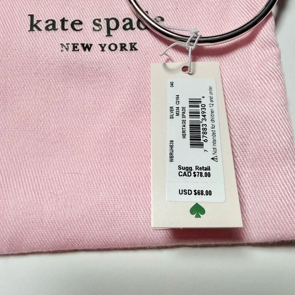 Kate Spade Silver Heart and Arrow  Bangle Bracelet - Picture 10 of 12